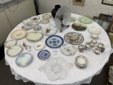 Various china plates, cups and saucers