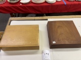 Wood base for statue and sewing box