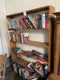 Bookcase with books, bookcase has no back