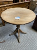 Round pedestal wood table  40