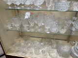 Three shelves of glassware only (no china included)