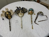 Four masquerade masks