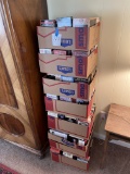 Eight boxes of VHS tapes
