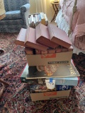 Nine boxes of books
