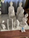 Various Buddhas including pair of bookends