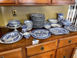 Blue/white china dinnerware