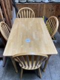 All wood kitchen table and chairs