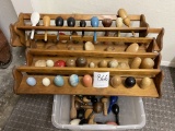Collection of vintage darning eggs