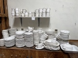 White ceramic dinnerware