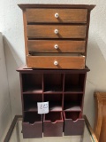 Two wood chests
