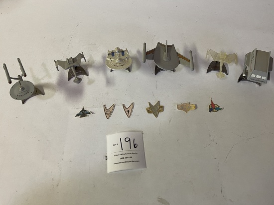 Miniature Star Trek spaceships