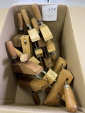 Various size wood clamps