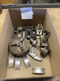 Various hold downs and lathe chuck