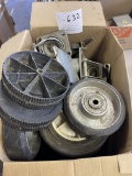 Box of wheels and casters