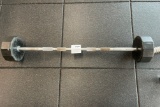 Barbell with weights 70 lbs 24HR Fitness Iron Grip
