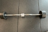 Barbell with weights 90 lbs 24HR Fitness Iron Grip