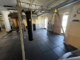 One long heavy bag with heavy duty boxing stand