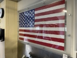 Vinyl American flag under plexiglass  44