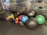 Various rubber balls and resistance bands