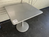 Square metal table