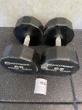 24HR Fitness Iron Grip dumbbells -65 lbs