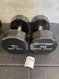 24HR Fitness Iron Grip dumbbells -70 lbs