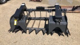 6’ Hydraulic Grapple Bucket for Skidsteer