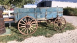 Antique Horse Drawn Narrow Wooden Wagon