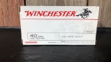 50 Rounds Winchester 40 S&W 165gr FMJ