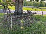 Antique Steel Wheel Hay Rake