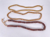 (3) Strands- African Trade Beads- Sand Cast