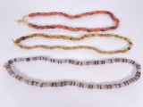 (3) Strands- African Trade Beads- Sand Cast