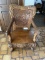 Antique Oriental Hand Carved Wood Chair