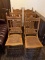 (6) Cane Bottom Chairs With Guitar Design