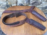 two leather holsters