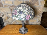 Antique Tiffany Style Stained Glass Lamp