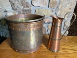 Copper Bucket & Pitcher