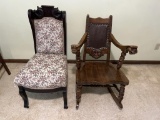 Antique Rocking Chair & Sitting Chair