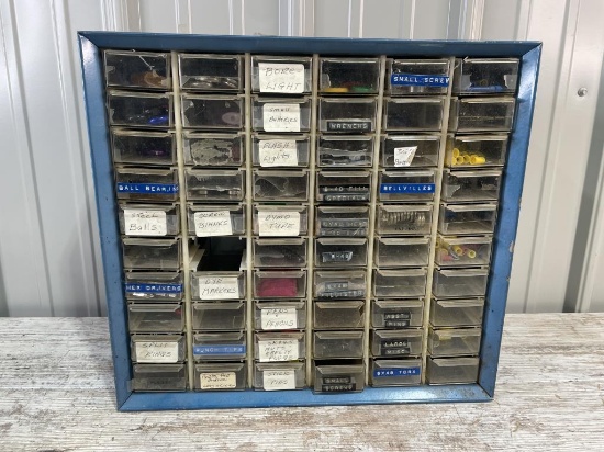 Plastic Storage Drawers with Content