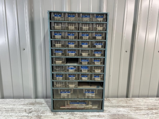 Plastic Storage Drawers and Contents