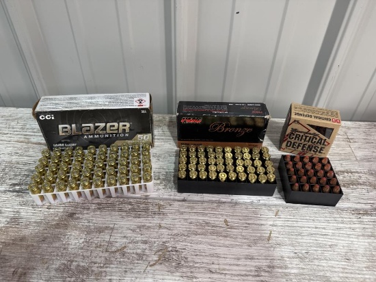 125 rounds of 9mm cartridges