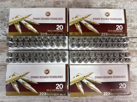 80 Rounds  of DRT .223 Remington 55gr HP