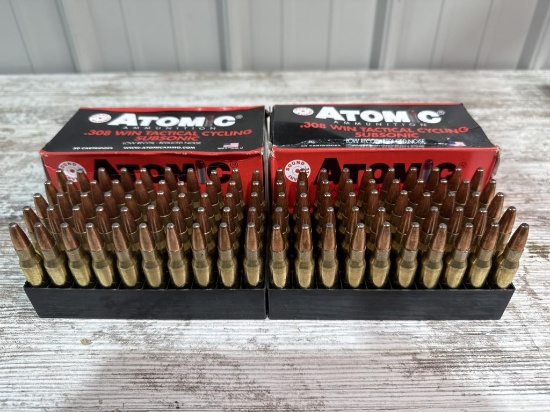 100 rds  Atomic .308 Win Tactical Cycling Subsonic