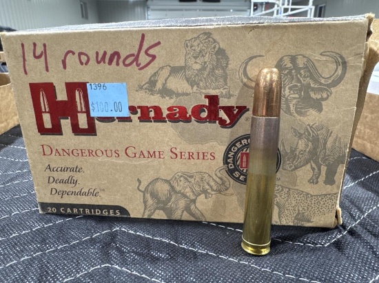 14 rounds of Hornady 458 Win Mag.