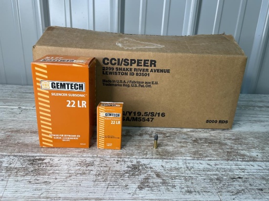 5000 Rounds Gemtech Silencer Subsonic 22 LR
