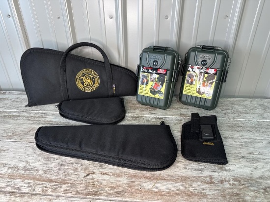 (2) Dry Storage Boxes & Soft Cases