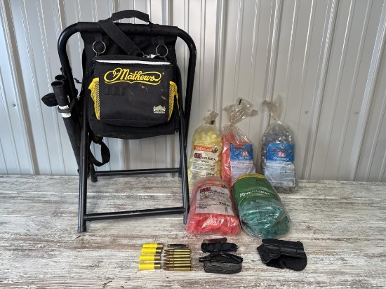 Matthew’s Archery Chair, Ammo, Loading Supplies