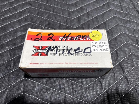 50 Cartridges of 22 Hornet 45 GR