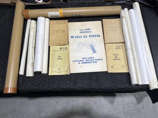 Lot of mechanical firearm drawings