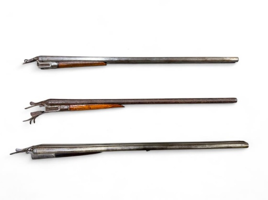 (3) Double Barrel Shotgun Receivers with Barrels